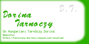 dorina tarnoczy business card